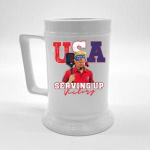 Usa Pickleball Champ Patriotic Trump & Pickleball Beer Stein