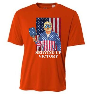 Usa Pickleball Champ Patriotic Trump Political Cooling Performance Crew T-Shirt