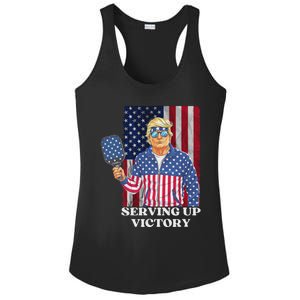 Usa Pickleball Champ Patriotic Trump Political Ladies PosiCharge Competitor Racerback Tank