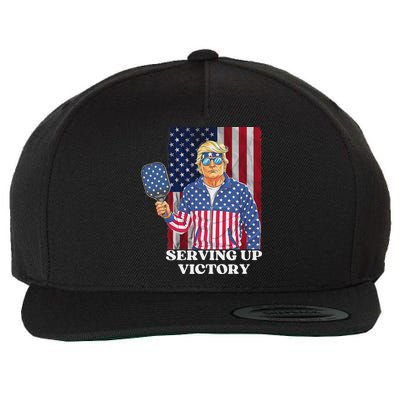Usa Pickleball Champ Patriotic Trump Political Wool Snapback Cap