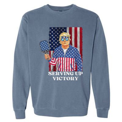 Usa Pickleball Champ Patriotic Trump Political Garment-Dyed Sweatshirt