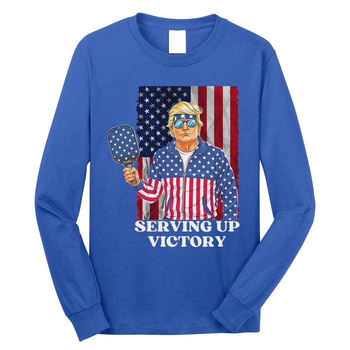 Usa Pickleball Champ Patriotic Trump Political Long Sleeve Shirt