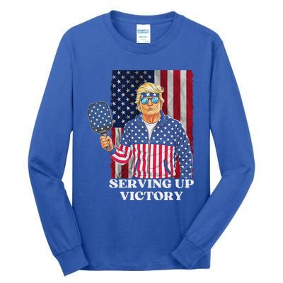 Usa Pickleball Champ Patriotic Trump Political Tall Long Sleeve T-Shirt