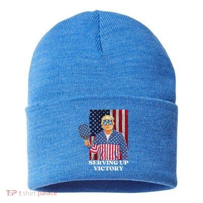 Usa Pickleball Champ Patriotic Trump Political Sustainable Knit Beanie