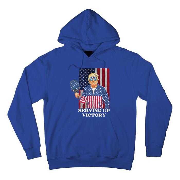 Usa Pickleball Champ Patriotic Trump Political Tall Hoodie