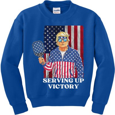 Usa Pickleball Champ Patriotic Trump Political Kids Sweatshirt