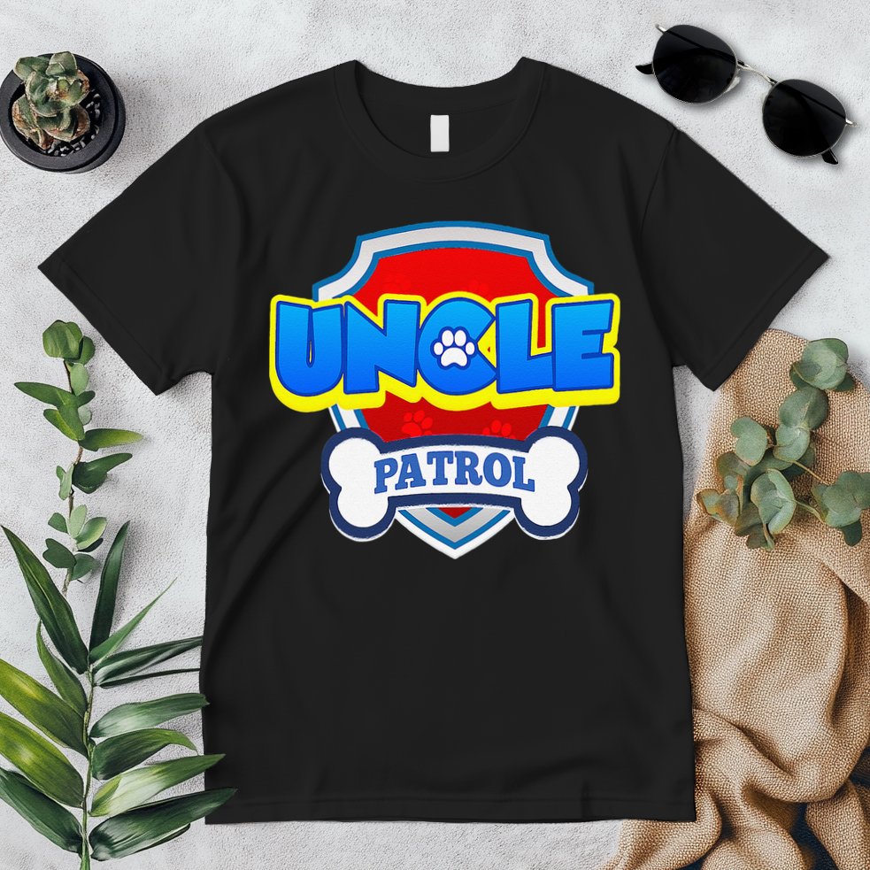 Uncle Patrol Dog Funny Gift Birthday Party Premium T-Shirt