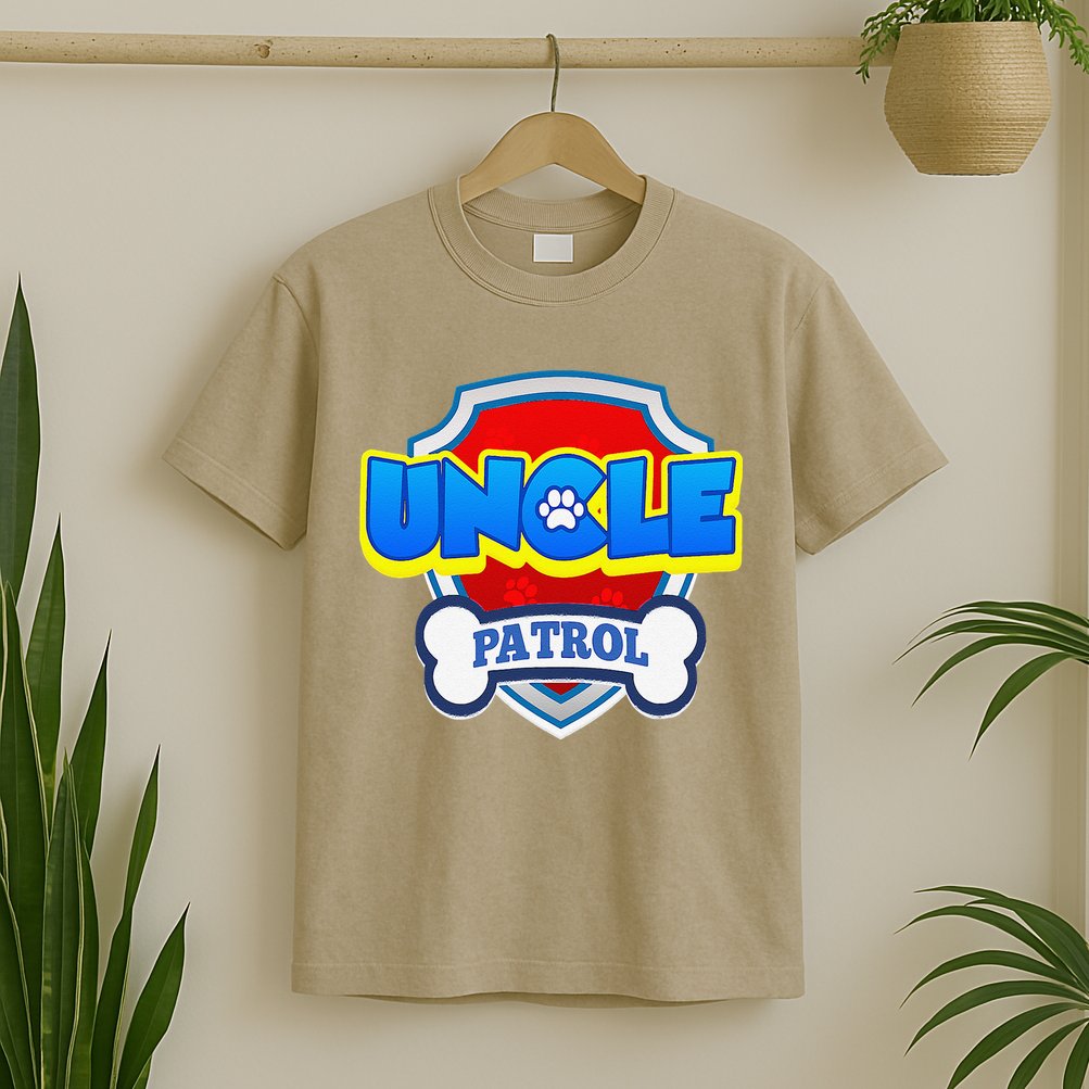 Uncle Patrol Dog Funny Gift Birthday Party T-Shirt