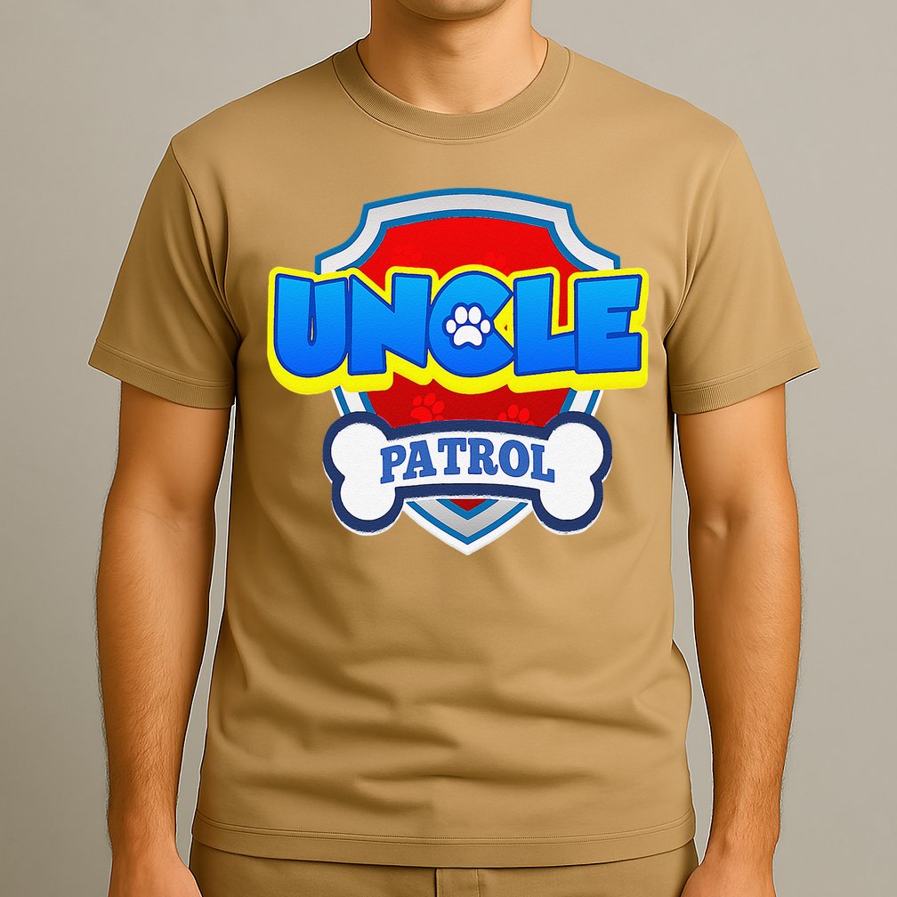 Uncle Patrol Dog Funny Gift Birthday Party T-Shirt