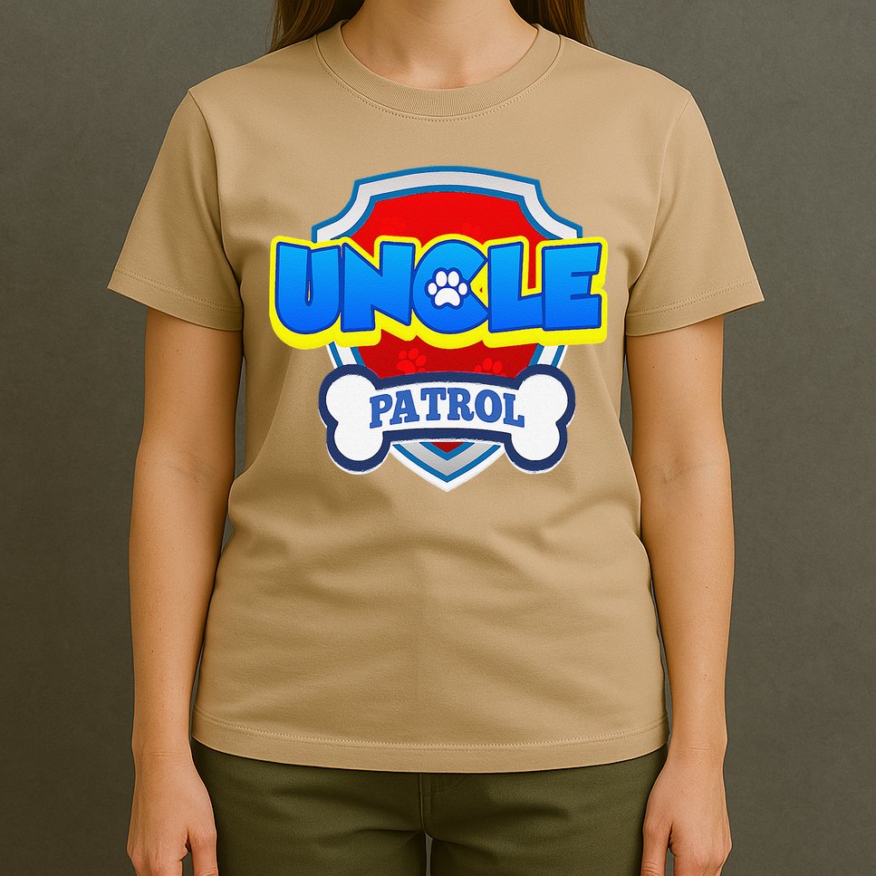 Uncle Patrol Dog Funny Gift Birthday Party T-Shirt