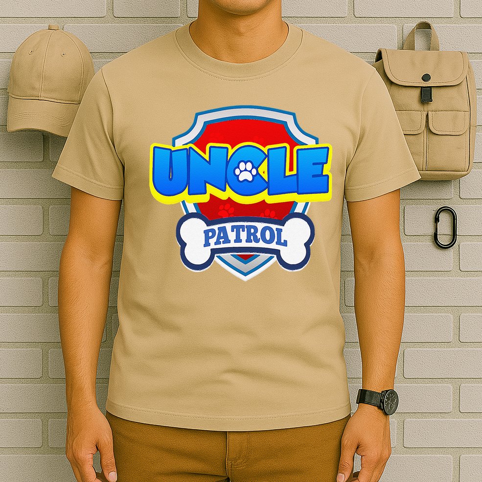 Uncle Patrol Dog Funny Gift Birthday Party T-Shirt