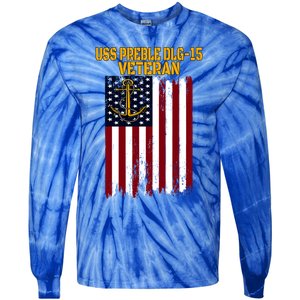 Uss Preble Dlg15 Destroyer FatherS Day VeteranS Day Cute Gift Tie-Dye Long Sleeve Shirt