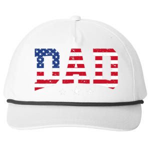 USA Patriotic Dad Father's Day American Flag 4th Of July Dad Snapback Five-Panel Rope Hat