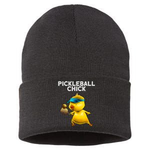 Unique Pickleball Design For Women Pickle Ball Player Sustainable Knit Beanie