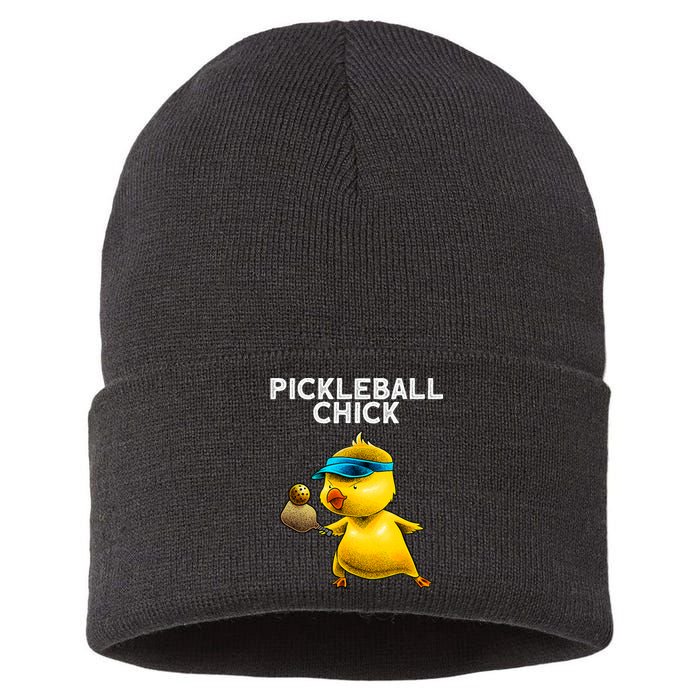 Unique Pickleball Design For Women Pickle Ball Player Sustainable Knit Beanie