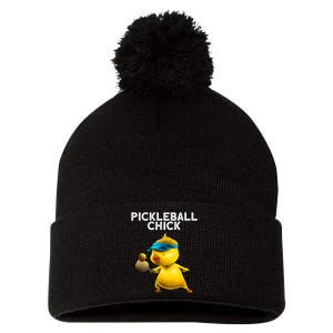 Unique Pickleball Design For Women Pickle Ball Player Pom Pom 12in Knit Beanie