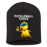 Unique Pickleball Design For Women Pickle Ball Player Short Acrylic Beanie