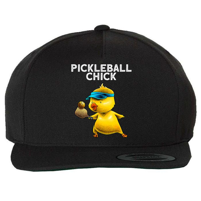 Unique Pickleball Design For Women Pickle Ball Player Wool Snapback Cap