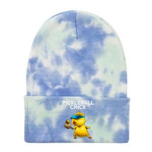 Unique Pickleball Design For Women Pickle Ball Player Tie Dye 12in Knit Beanie