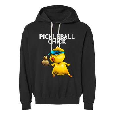 Unique Pickleball Design For Women Pickle Ball Player Garment-Dyed Fleece Hoodie