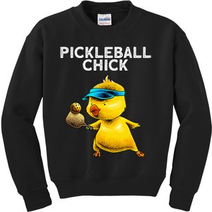 Unique Pickleball Design For Women Pickle Ball Player Kids Sweatshirt