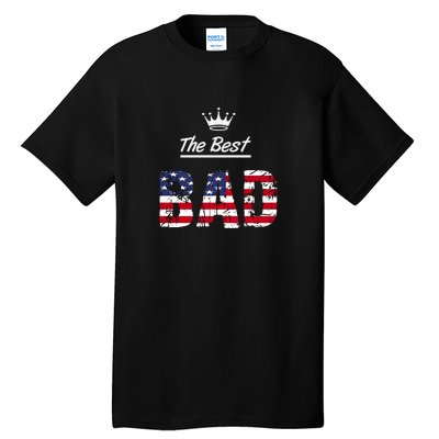 Usa Patriotic Dad Day American Flag Tall T-Shirt