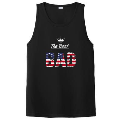 Usa Patriotic Dad Day American Flag PosiCharge Competitor Tank