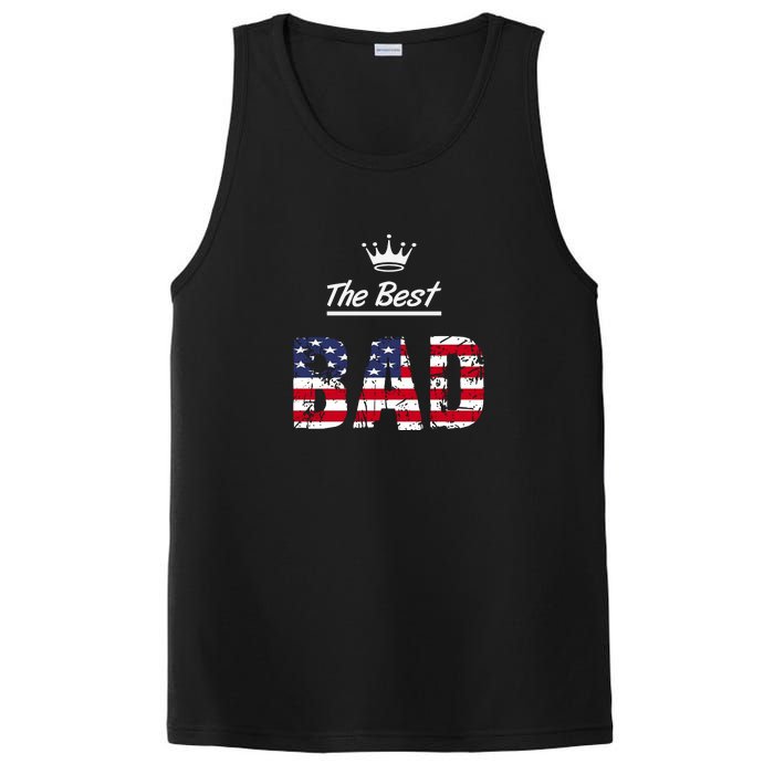 Usa Patriotic Dad Day American Flag PosiCharge Competitor Tank