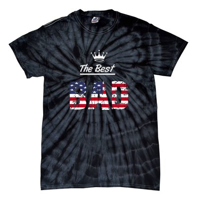 Usa Patriotic Dad Day American Flag Tie-Dye T-Shirt