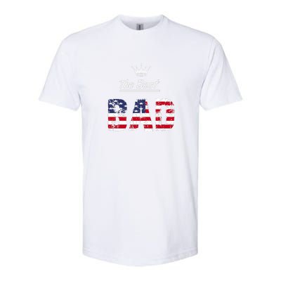 Usa Patriotic Dad Day American Flag Softstyle® CVC T-Shirt