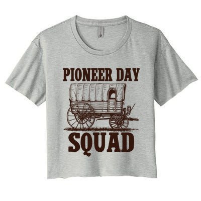 Utah Pioneer Day Squad Cool Gift Women's Crop Top Tee