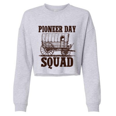 Utah Pioneer Day Squad Cool Gift Cropped Pullover Crew