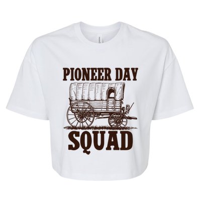 Utah Pioneer Day Squad Cool Gift Bella+Canvas Jersey Crop Tee