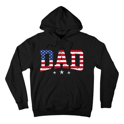 USA Patriotic Dad Father's Day American Flag 4th Of July Dad Hoodie