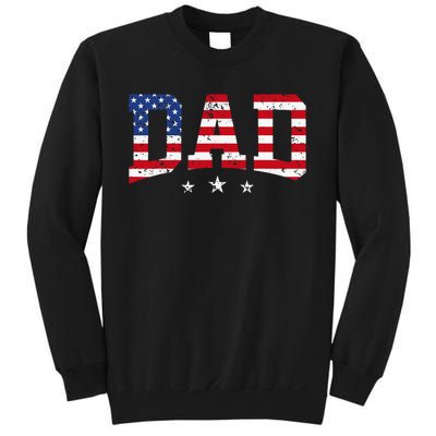 USA Patriotic Dad Father's Day American Flag 4th Of July Dad Sweatshirt