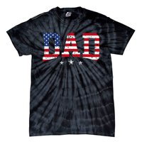 USA Patriotic Dad Father's Day American Flag 4th Of July Dad Tie-Dye T-Shirt