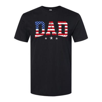 USA Patriotic Dad Father's Day American Flag 4th Of July Dad Softstyle® CVC T-Shirt