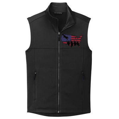 US Patriotic Eagle Soldier  Military Collective Smooth Fleece Vest