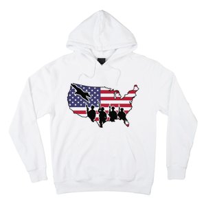 US Patriotic Eagle Soldier  Military Hoodie