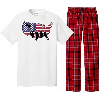 US Patriotic Eagle Soldier  Military Pajama Set