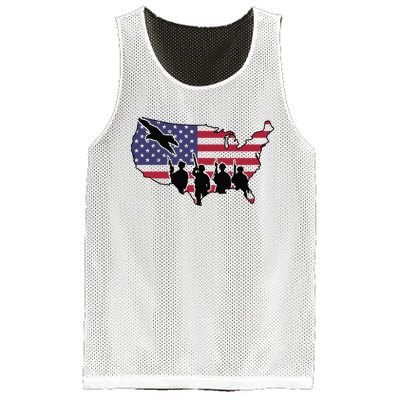 US Patriotic Eagle Soldier  Military Mesh Reversible Basketball Jersey Tank