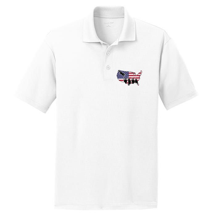 US Patriotic Eagle Soldier  Military PosiCharge RacerMesh Polo