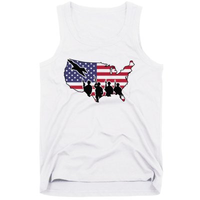 US Patriotic Eagle Soldier  Military Tank Top