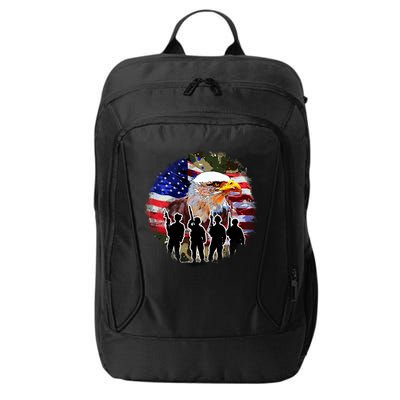 US Patriotic Eagle Soldier  Military City Backpack