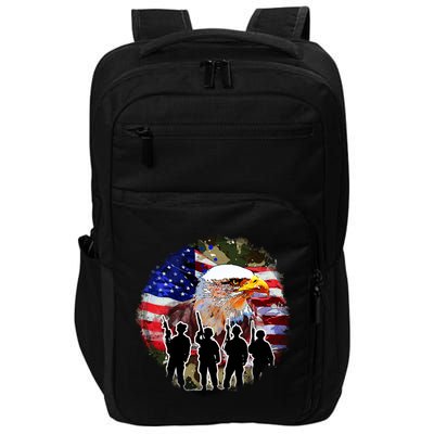 US Patriotic Eagle Soldier  Military Impact Tech Backpack