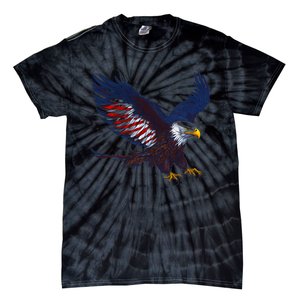 USA Patriotic Eagle Flag 4th Of July Tie-Dye T-Shirt