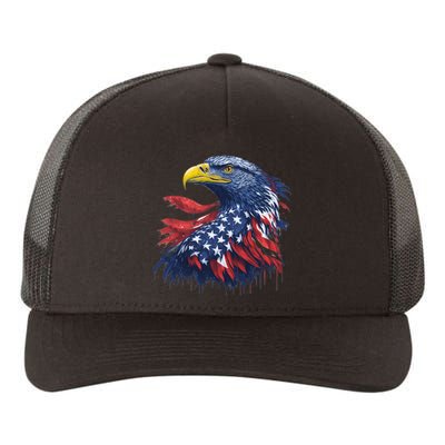 USA Patriotic Eagle Flag Yupoong Adult 5-Panel Trucker Hat