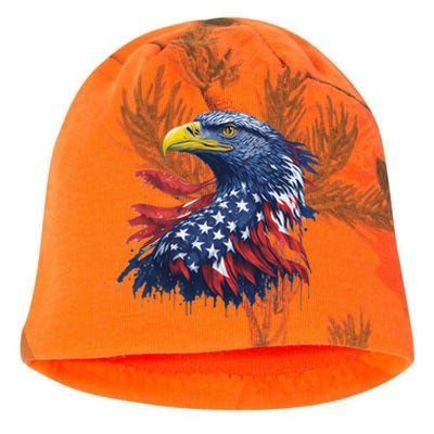 USA Patriotic Eagle Flag Kati - Camo Knit Beanie