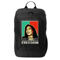 Us President Election Kamala Harris We Choose Freedom City Backpack