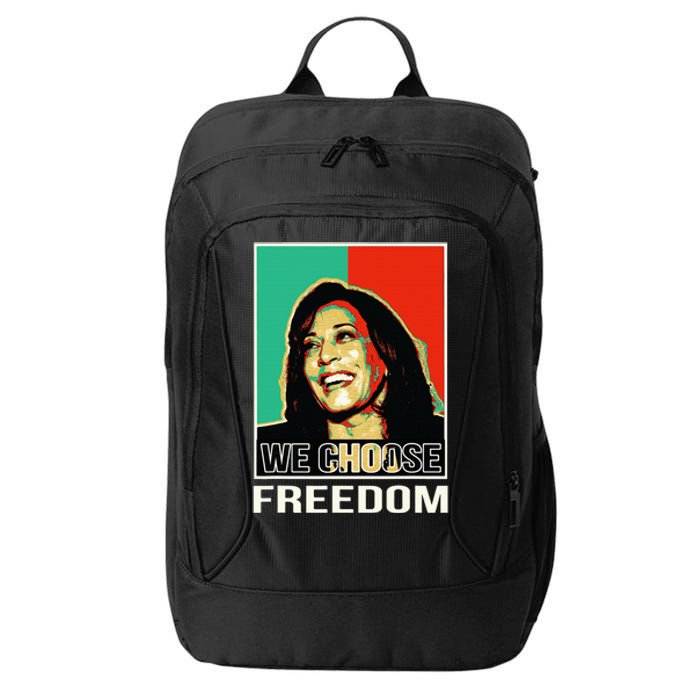 Us President Election Kamala Harris We Choose Freedom City Backpack